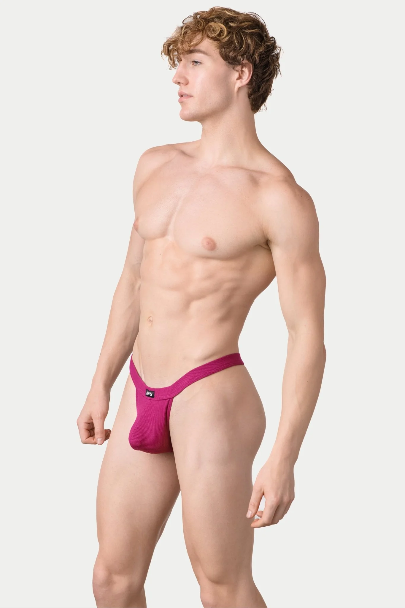 RIBBED Thong - Raspberry - Image 3