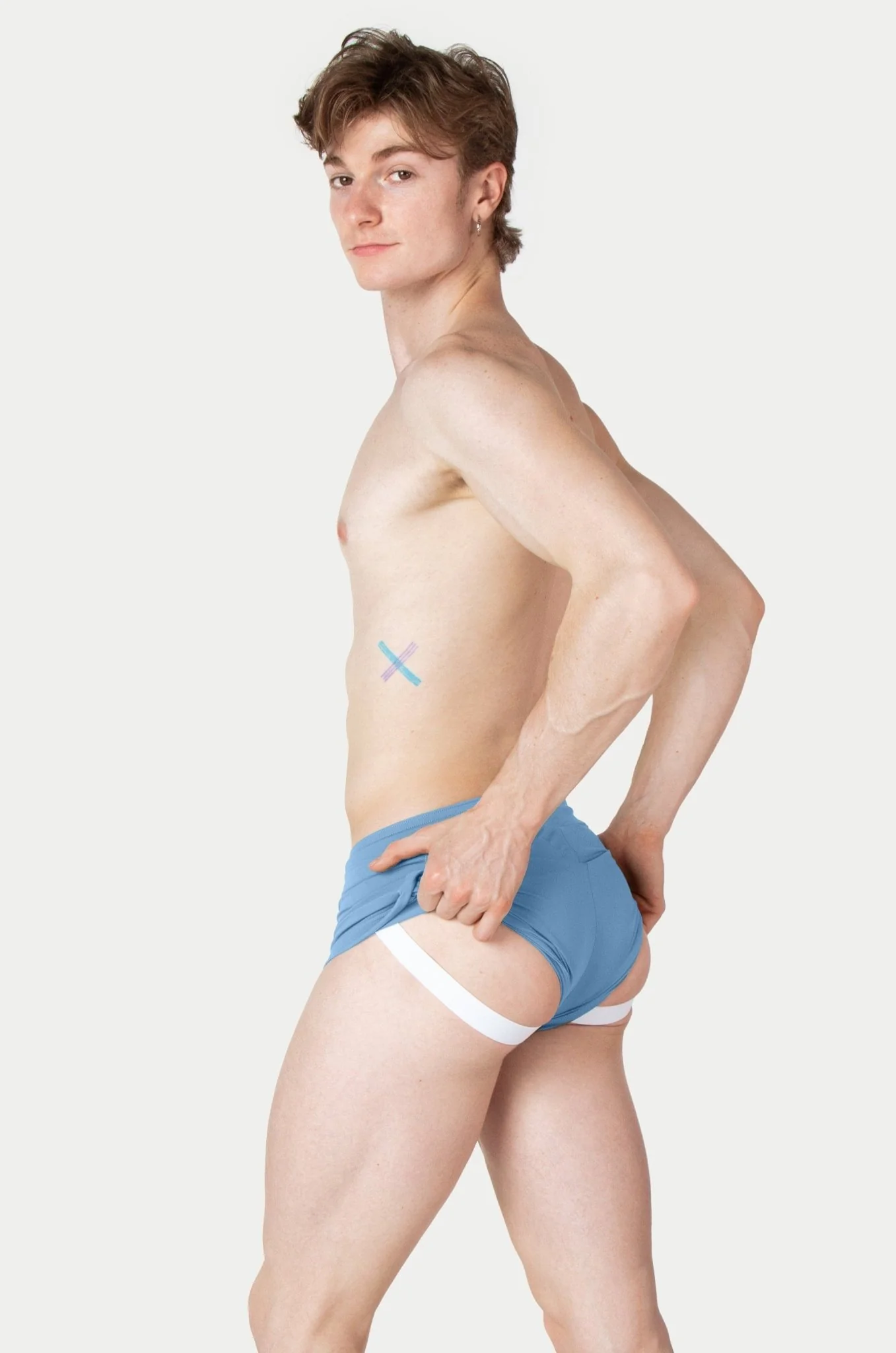 RETRO Jock Shorts - Baby Blue - Image 3