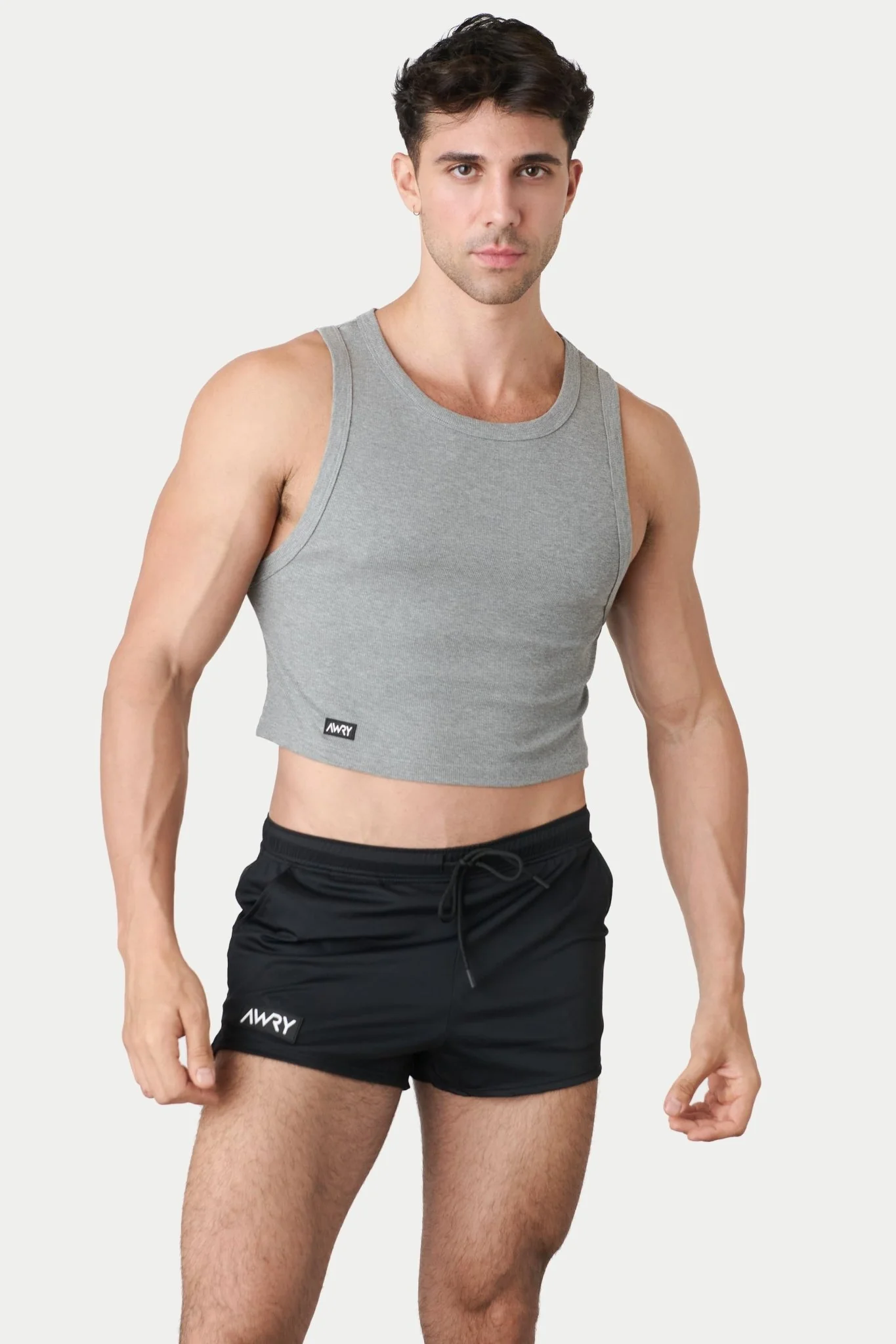 Ribbed Crop Tank - Heather Gray - Image 4