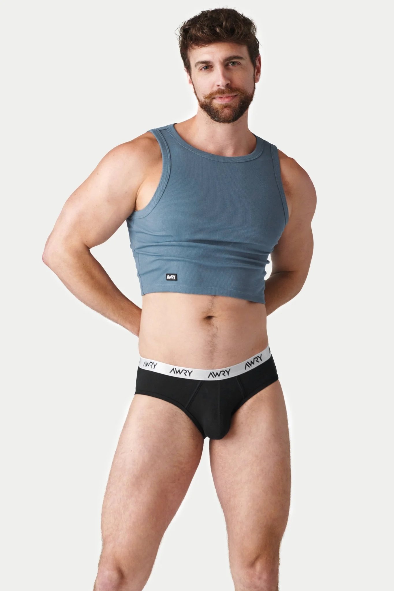 RIBBED Crop Tank - Steel Blue - Image 5