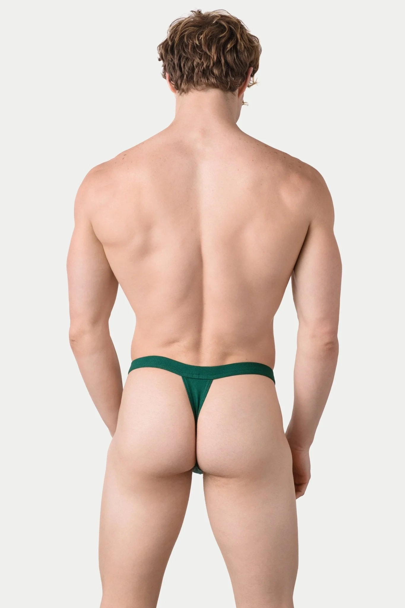 RIBBED Thong - Pine Green - Image 4