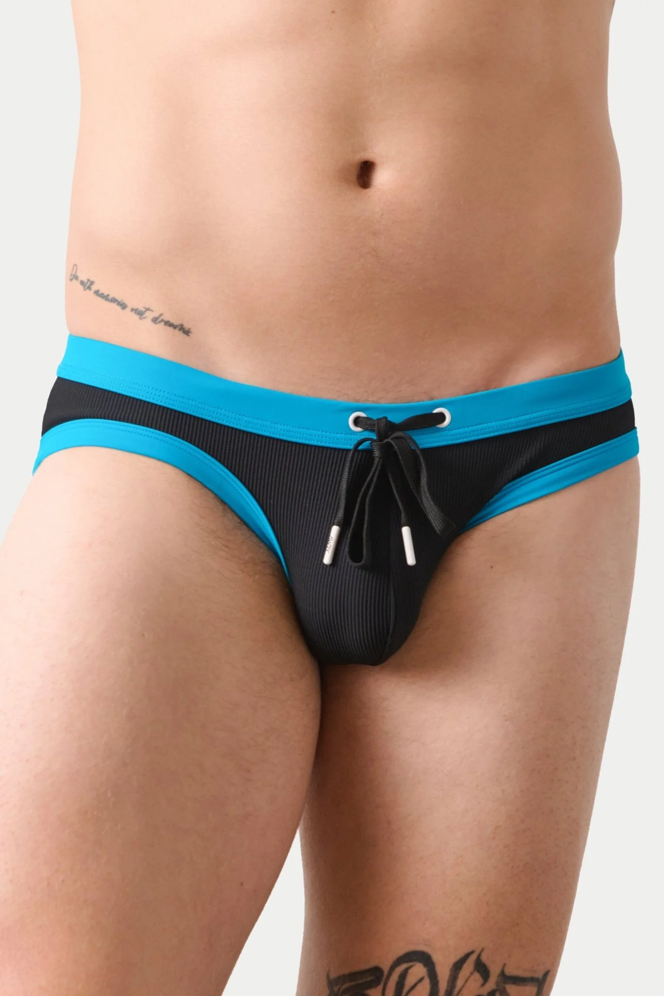SURGE Contrast Swim Briefs - Black - Image 11