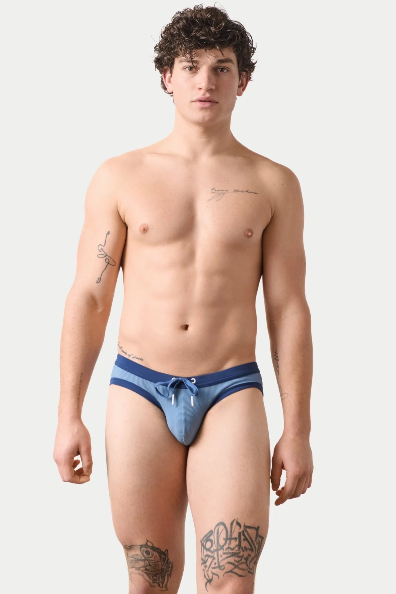 SURGE Contrast Swim Briefs - Carolina Blue - Image 4