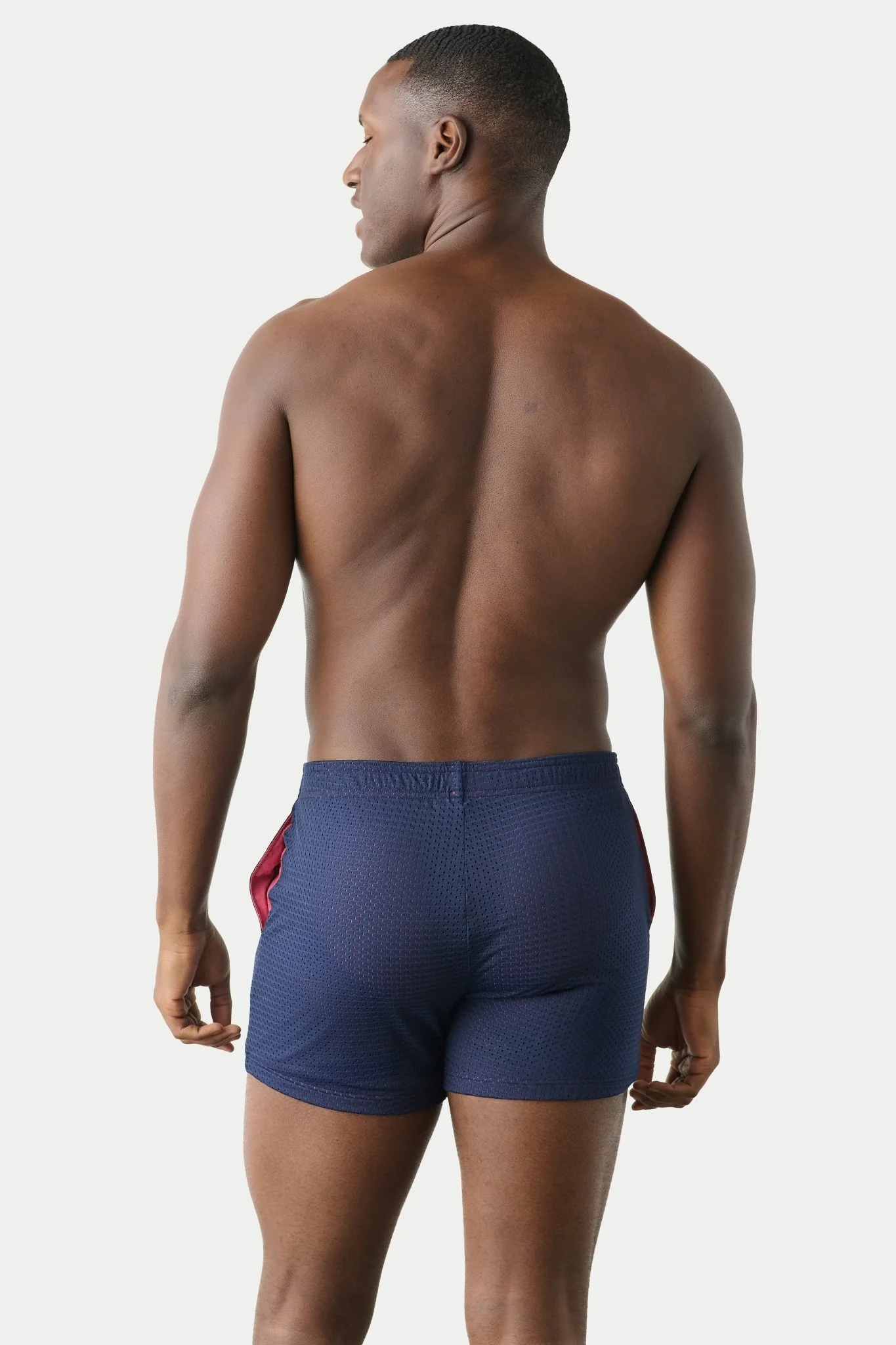 VARSITY Shorts - Navy & Berry Red - Image 3